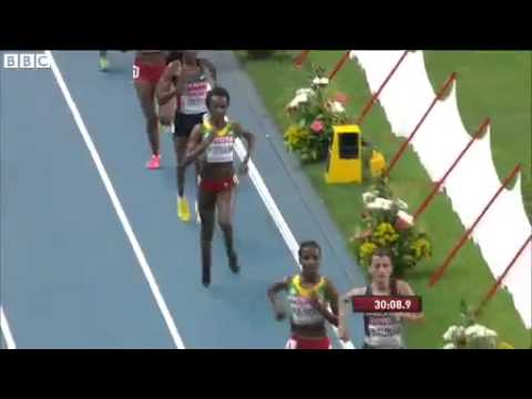 World Athletics 2013 Tirunesh Dibaba wins 10,000m gold