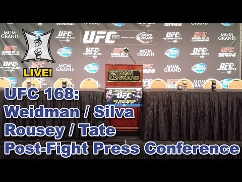 UFC 168: Weidman vs Silva 2 / Rousey vs Tate 2 Post-Fight Press Conference (LIVE!)