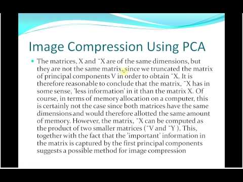 PCA SVD in image compression