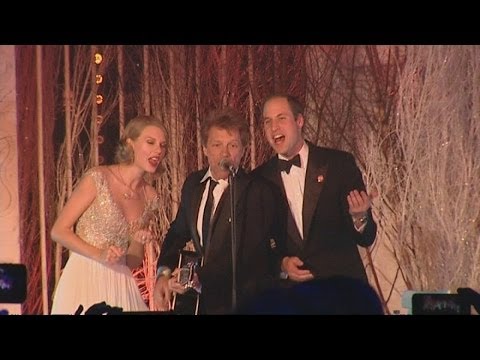 Prince William sings Livin' on a Prayer with Taylor Swift and Bon Jovi