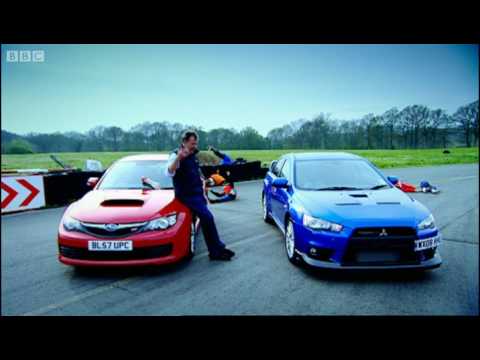 Mitsubishi Evo vs. Subaru Impreza - Top Gear - BBC