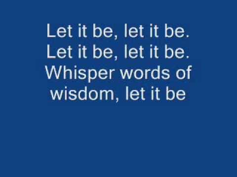 Beatles - Let It Be - Lyrics