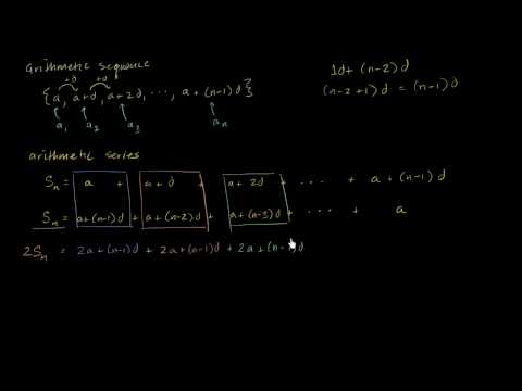 Formula for arithmetic series