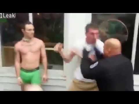 Police Officer Attacks Man, Man Defends Himself From Police Officer