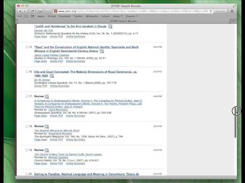 JSTOR Basic Search