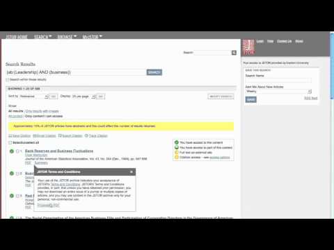 JSTOR Database Tutorial