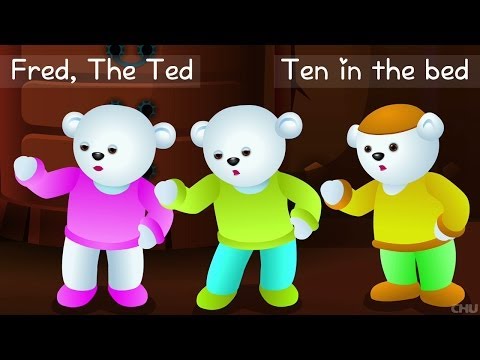 Ten In The Bed Nursery Rhyme With Lyrics - Cartoon Animation Rhymes & Songs for Children