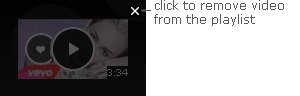 remove video from the playlist