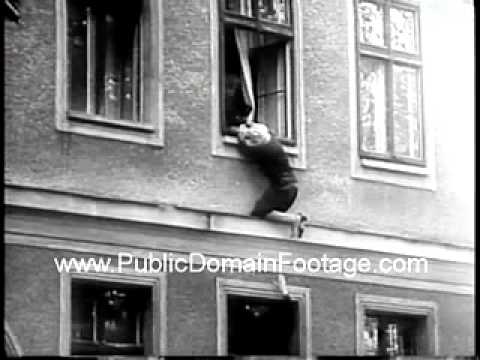 East Berliners Jump to freedom and Cross the Berlin Wall to Escape Newsreel PublicDomainFootage.com