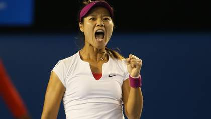 The Age Sport
25th January 2014
Picture by Wayne Taylor
Tennis. Australian Open 2014 at Rod Laver Arena in Melbourne.
Womens Final. Na Li after winning the first set of the womens final against Dominika Cibulkova.