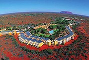 Aerial view of Voyages Ayers Rock Resort, Yulara. 