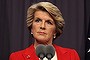 Foreign Affairs Minister Julie Bishop addresses the media during a press conference at Parlaiment House in Canberra on Monday 11 November 2013. Photo: Alex Ellinghausen