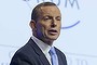 Australian Prime Minister Tony Abbott speaks during a session of the World Economic Forum in Davos, Switzerland, Thursday, Jan. 23, 2014. Leaders gathered in the Swiss ski resort of Davos have made it a top priority to push to reshape the global economy and cut global warming by shifting to cleaner energy sources.