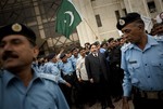 Chief Justice of Pakistan Iftikhar Mohammed Chaudhry arrives at the Supreme Court compound in Islamabad, Pakistan, on Tuesday, March 24, 2009.