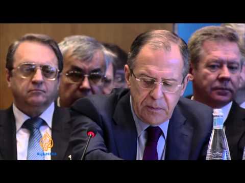 The long delayed peace conference on Syria has begun. Tension and bitter exchanges characterised the opening statements. The challenge for the delegates - to end three years of bloodshed in which over 130,000 people have died.  Al Jazeera\'s James Bays reports from Montreux, Switzerland.