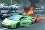 Pricey pile-up leaves Lamborghinis in flames (Thumbnail)