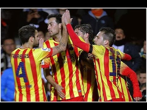 autogol Juanfran levante vs barcelona 1-4 copa del rey 22/01/2014