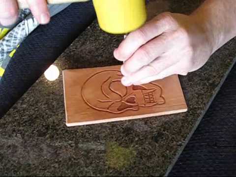 Tooling a leather skull