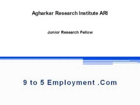 ARI Requesting candidates to apply for the post of Junior Research Fellow Jobs 2013