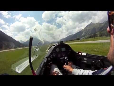 Gliding Samedan Swiss Alps