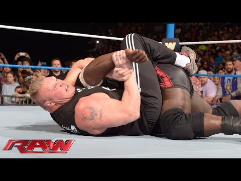 Brock Lesnar breaks Mark Henry's arm: Raw, Jan. 6, 2014