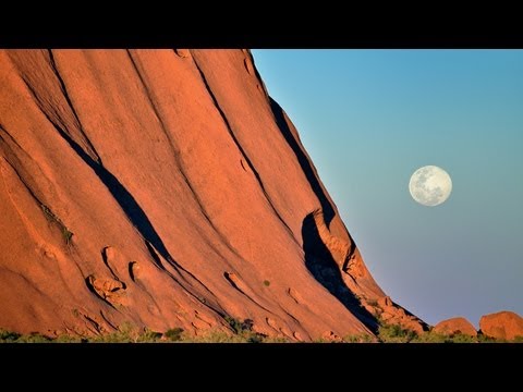 Uluru (Ayers Rock) Moonrise, Belt of Venus and Earth's shadow, NT, Australia