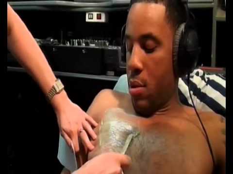 Reggie Yates gets his chest waxed