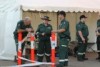 St Johns Ambulance help CFS volunteers coming back from the fire ground.