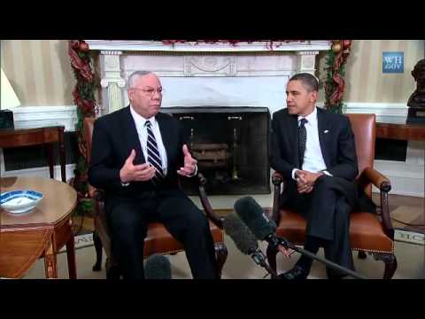 President Obama Meets with General Colin Powell