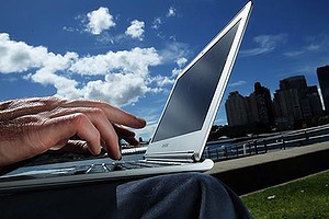 BRW 20TH march 2013 Photo by Louise Kennerley new google computer generic computer internet outside worker