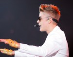 Justin Bieber performs during the 'Believe Tour' at the Amway Center Orlando, Florida - January 25, 2013