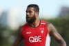 Lance Franklin at Sydney Swans re-season training