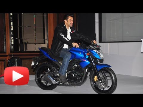 Salman Khan Rides Bike At Suzuki Gixxer Launch