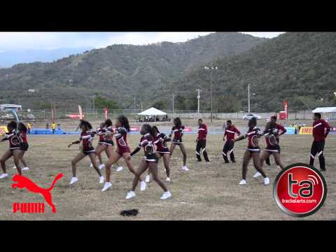 Portmore Community College cheer leaders at 2013 InterCol