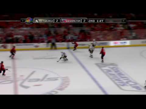 Simeon Varlamov UNBELIEVABLE save on Sidney Crosby - Game 1 05/02/2009