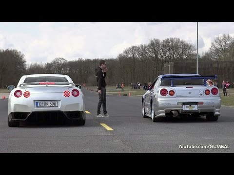 Nissan Skyline GT R34 Mines Stage 2 +++ vs Nissan GT-R Switzer P800