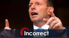 Abbott incorrect on asylum seekers breaking Australian law