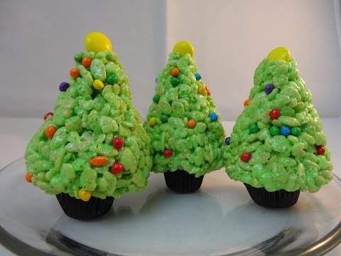 Rice Krispies Cereal Treat Christmas Trees- with yoyomax12