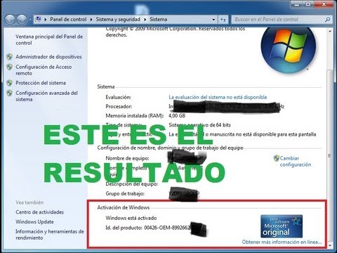 como activar windows 7 cualquier version (32bits  64 bits)