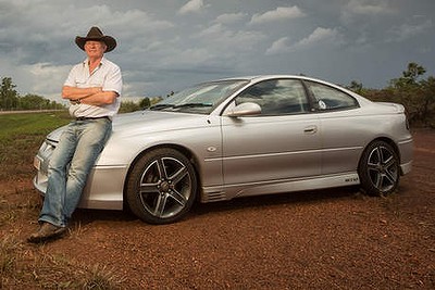 Darwin buisnessman Dwyn Delaney looks forward to opening up his HSV Gto next time he is down the track. Photo Glenn Campbell