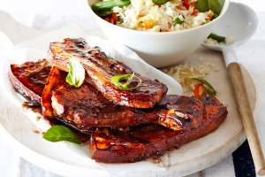 Honey-soy ribs