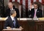 House Speaker John Boehner gestures after being acknowledged by President Barack Obama during his State of the Union address in Washington, Tuesday, Jan. 25, 2011. Vice President Joe Biden is at left.