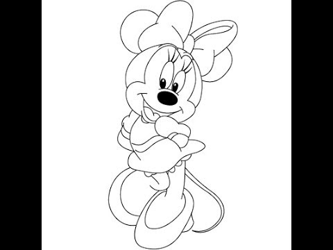 How to Draw Minnie Mouse - Como Dibujar a Minnie Mouse