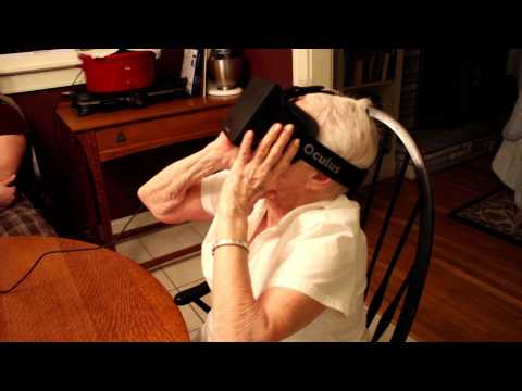 My 90 year old grandmother tries the Oculus Rift.