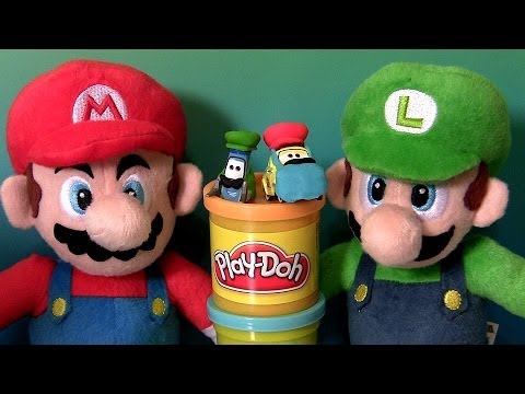 Play Doh Mario Bros. Luigi and Guido Disney Pixar Cars Custom Play Dough by Disneycollector