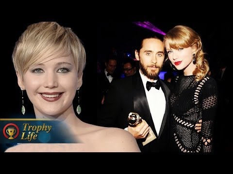 Taylor Swift Flirting with Jared Leto & Jennifer Lawrence's Big Golden Globes 2014 Win