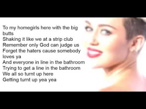 Miley Cyrus - We Can't Stop (Lyric Video)