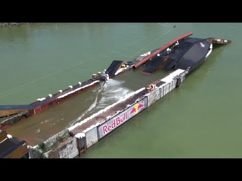 Wakeboarding on a Cargo Ship - Red Bull Wake of Steel 2012 Austria