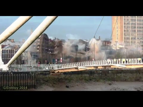 Newport car park blown up in planned demolition