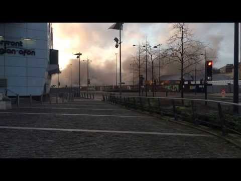 Newport Capitol Car Park Explosion/Demolition. Copyright Thomas Williams 2014. All rights reserved.